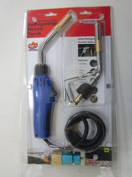 Горелка HZ-8386B(MAPP  газ со шлангами и пьезоподжигом) Тайвань